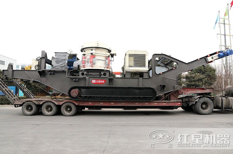 履帶液壓移動破碎機(jī)，配圓錐破