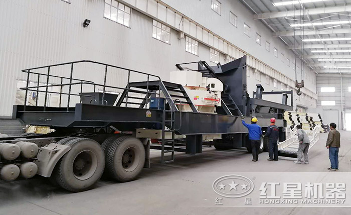 移動小型制砂粉碎機車間安裝