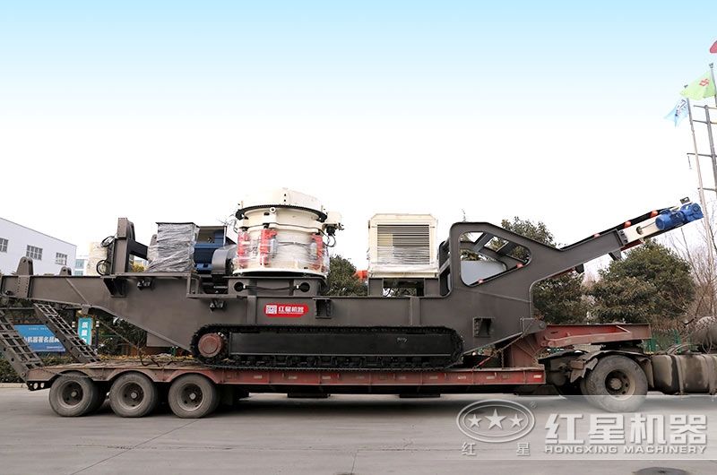 便捷式流動石子機搭載圓錐破碎機