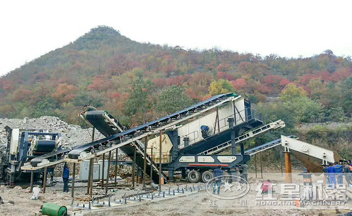 靈活作業(yè)的石子機現(xiàn)場就地施工