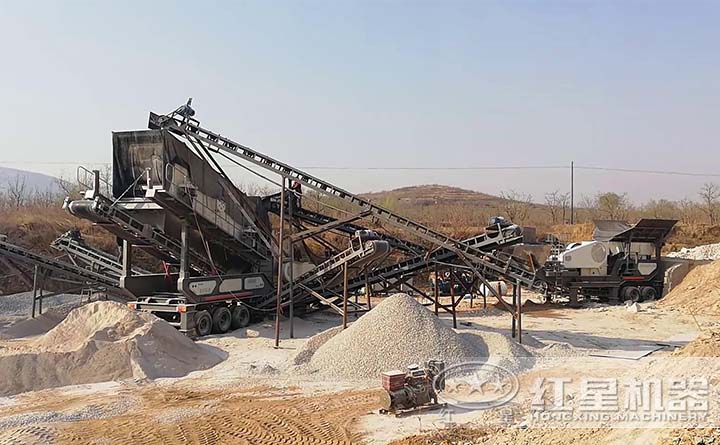 輪胎移動(dòng)式制砂機(jī)客戶現(xiàn)場