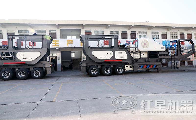 新型環(huán)保輪胎移動碎石機(jī)