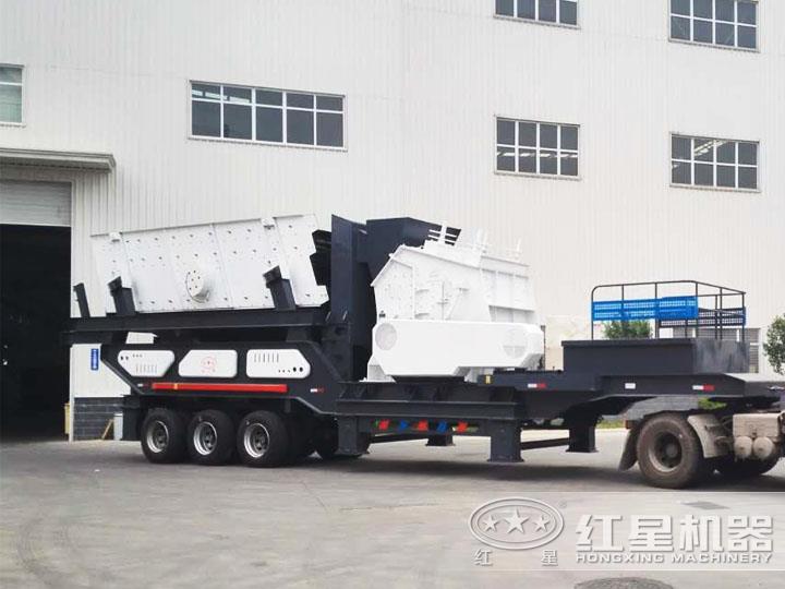 反擊式移動(dòng)破碎站，生產(chǎn)能力50-280t/h