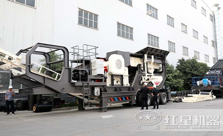 小型車式移動石子粉碎機