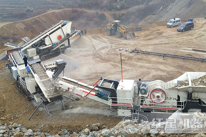 移動(dòng)式破碎案例現(xiàn)場(chǎng)
