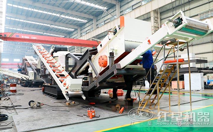 建筑垃圾加工機(jī)生產(chǎn)現(xiàn)場